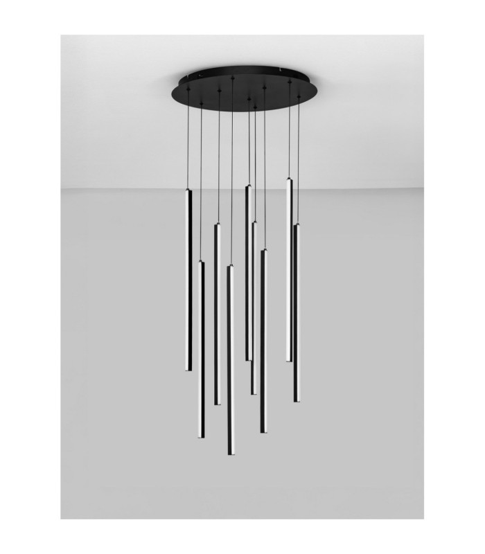 Gratta Cluster Pendant Ceiling Light Sandy Black Triac Dimmable LED 48W 1920lm 3200K-3
