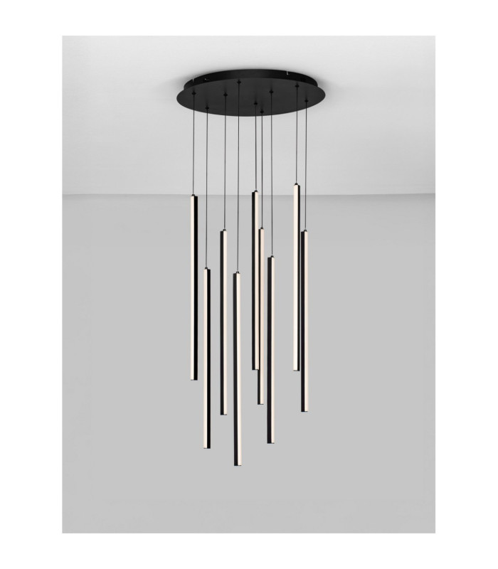 Gratta Cluster Pendant Ceiling Light Sandy Black Triac Dimmable LED 48W 1920lm 3200K-4
