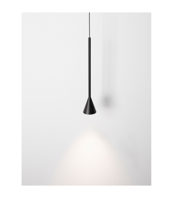 Net Slim Pendant Ceiling Light Black Triac Dimmable LED 6W 262lm 3000K-4