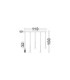 Net Bar Pendant Ceiling Light Black Triac Dimmable LED 27W 1301lm 3000K-5