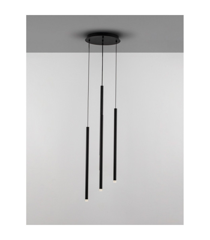 Dandia Cluster Pendant Ceiling Light Black LED 27W 1301lm 3000K-4