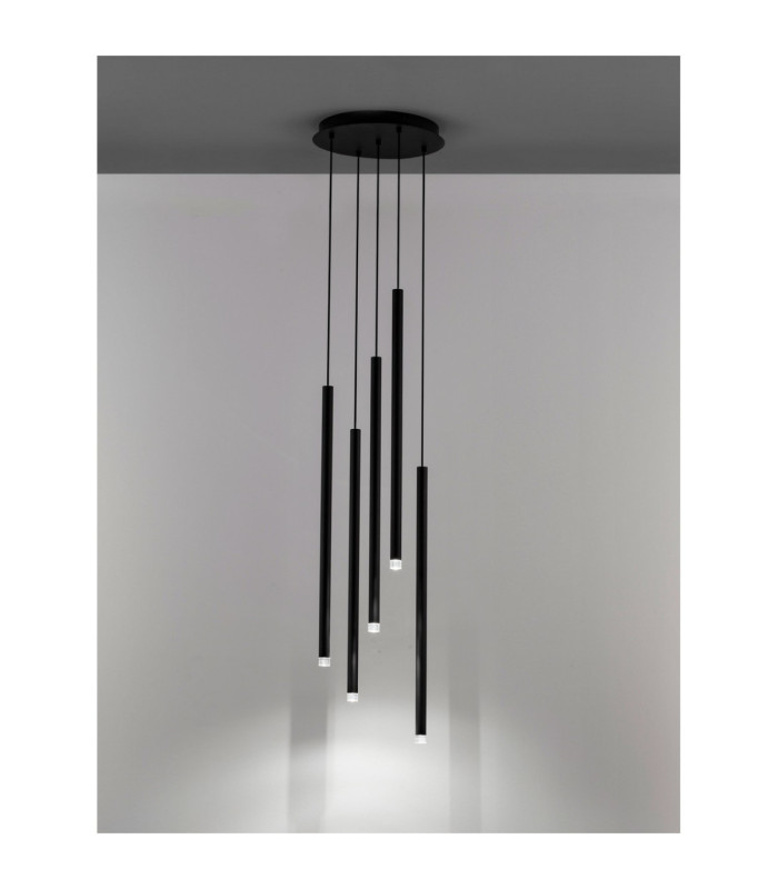 Dandia Cluster Pendant Ceiling Light Black LED 27W 1301lm 3000K-5
