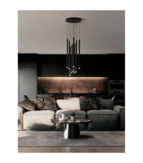 Dandia Cluster Pendant Ceiling Light Black Triac Dimmable LED 69W 4223lm 3000K-2