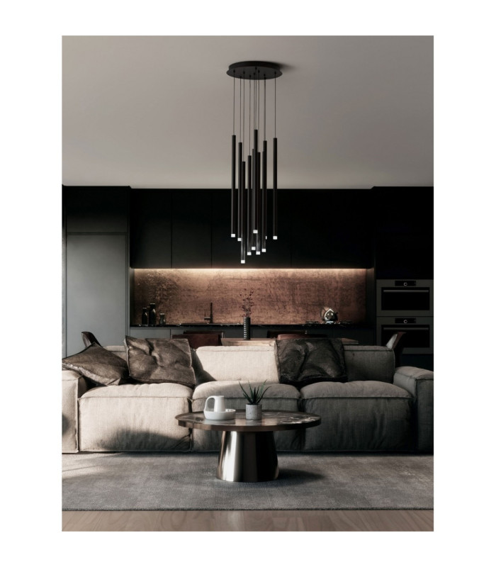 Dandia Cluster Pendant Ceiling Light Black Triac Dimmable LED 69W 4223lm 3000K-2