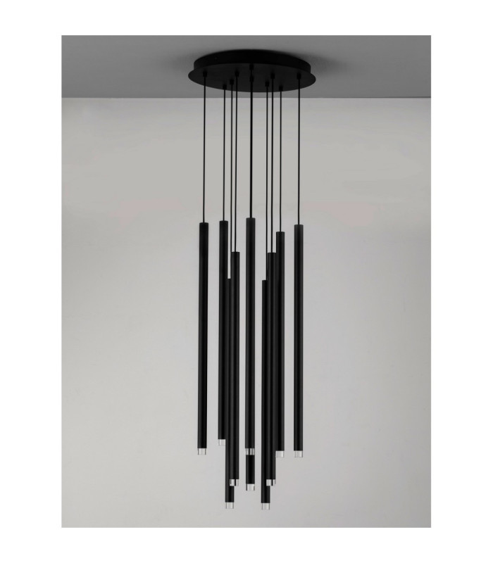 Dandia Cluster Pendant Ceiling Light Black Triac Dimmable LED 69W 4223lm 3000K-3