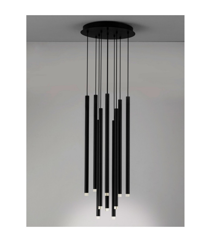 Dandia Cluster Pendant Ceiling Light Black Triac Dimmable LED 69W 4223lm 3000K-4