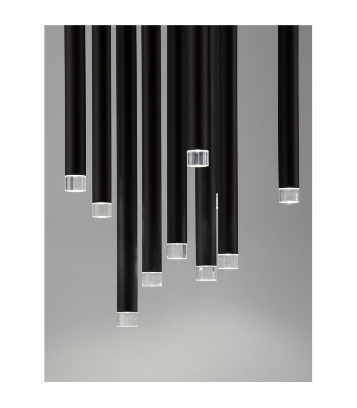 Dandia Cluster Pendant Ceiling Light Black Triac Dimmable LED 69W 4223lm 3000K-5