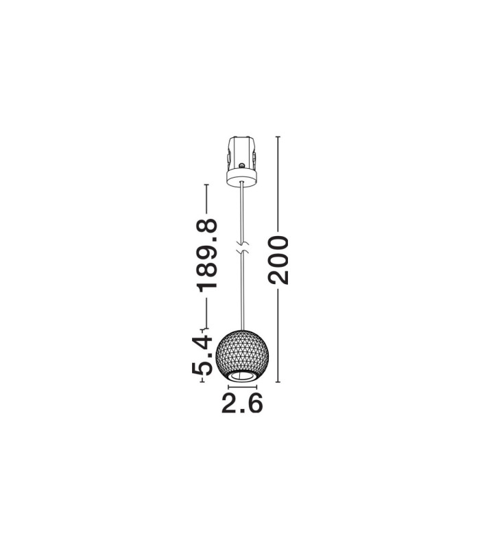 Notic Slim Pendant Ceiling Light Sandy Black LED 7W 48Vdc 455lm 2700K-7