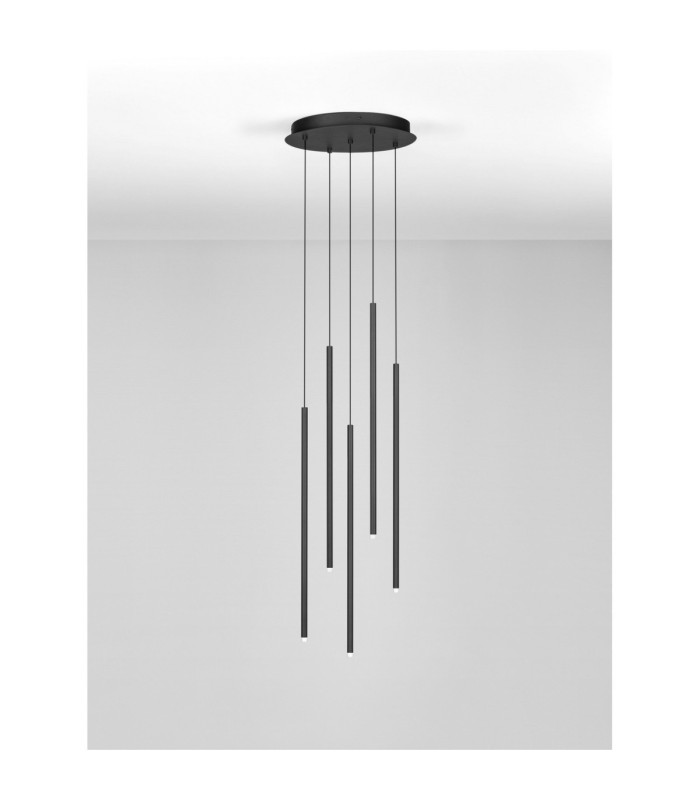 Stilvi Cluster Pendant Ceiling Light Sandy Black LED 15W 845lm 3000K-3