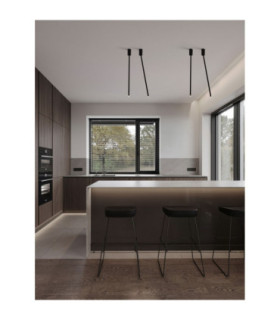 Stilvi 70cm Semi Flush Ceiling Light Sandy Black LED 4W 177lm 3000K-2
