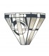 1 Light Indoor Wall Uplighter Dark Bronze with Tiffany Glass, E14 - 1