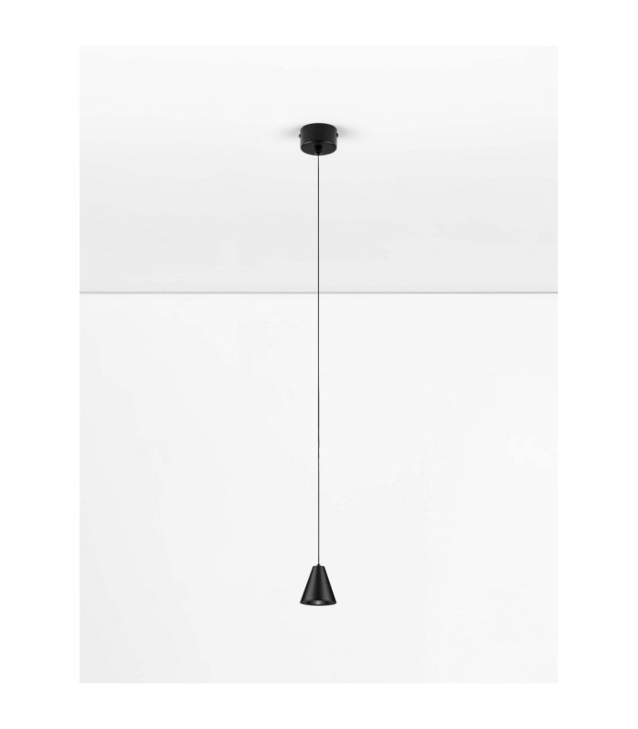 Irmos Slim Pendant Ceiling Light Sandy Black LED 5W 371lm 3000K-3