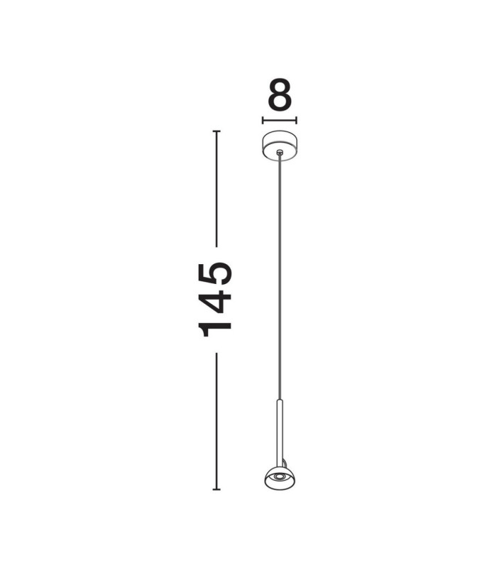 Ola Slim Pendant Ceiling Light Sandy White LED 4W 256lm 3000K-2