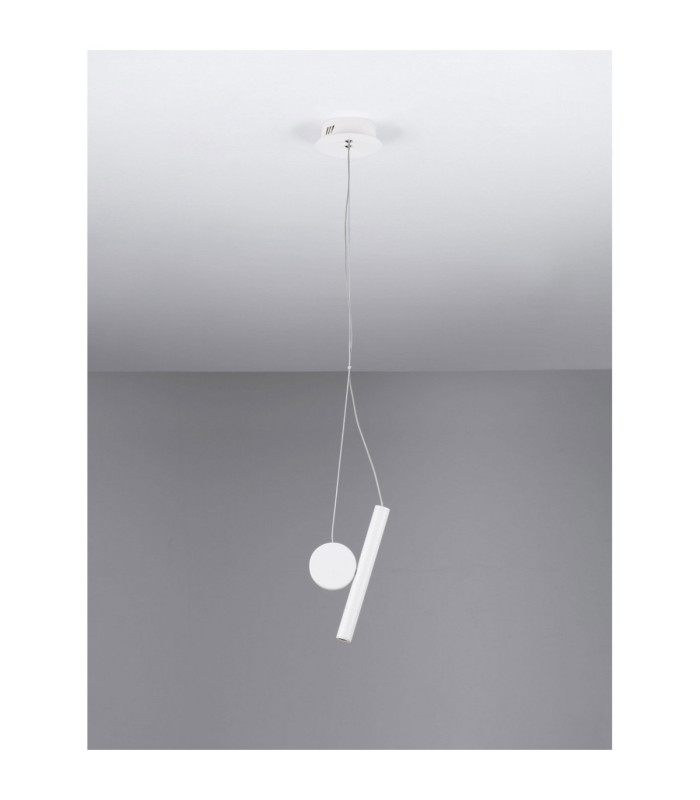 Vero Slim Pendant Ceiling Light Matt White LED 2W 137lm 3000K-3