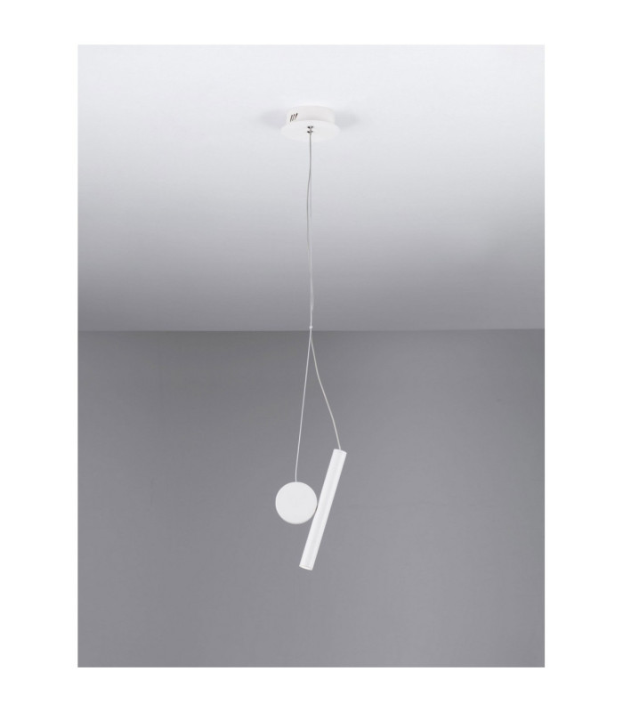 Vero Slim Pendant Ceiling Light Matt White LED 2W 137lm 3000K-4