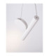 Vero Slim Pendant Ceiling Light Matt White LED 2W 137lm 3000K-7