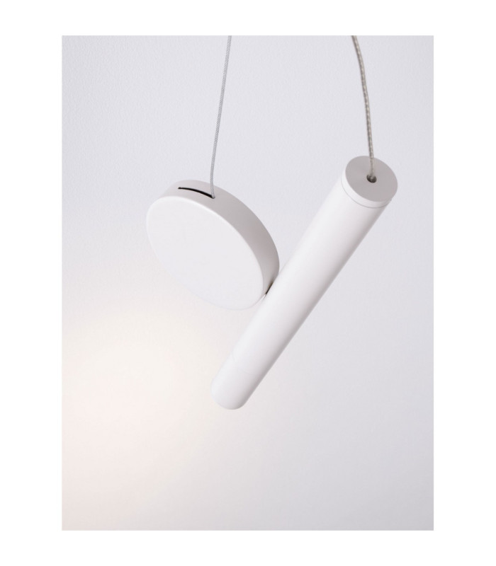 Vero Slim Pendant Ceiling Light Matt White LED 2W 137lm 3000K-7