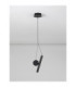 Vero Slim Pendant Ceiling Light Matt Black LED 2W 137lm 3000K-4