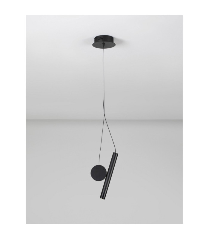 Vero Slim Pendant Ceiling Light Matt Black LED 2W 137lm 3000K-4