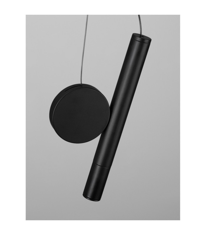 Vero Slim Pendant Ceiling Light Matt Black LED 2W 137lm 3000K-5