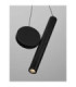 Vero Slim Pendant Ceiling Light Matt Black LED 2W 137lm 3000K-6
