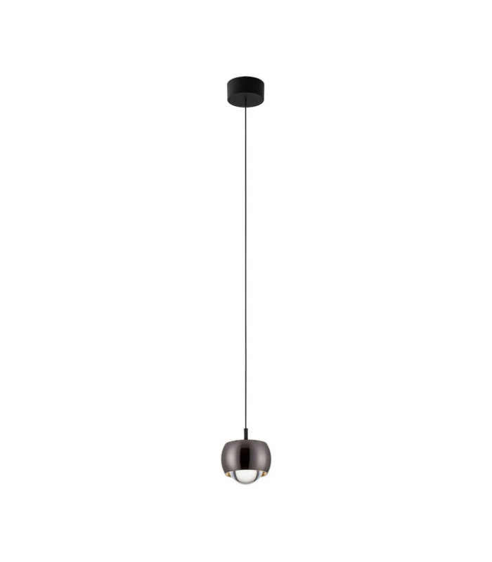 Conga Slim Pendant Ceiling Light Black Chrome LED 13W 922lm 3000K-1