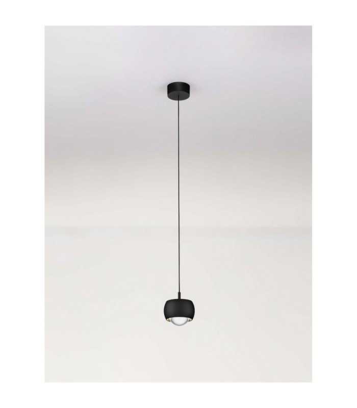 Conga Slim Pendant Ceiling Light Sandy Black LED 13W 922lm 3000K-3