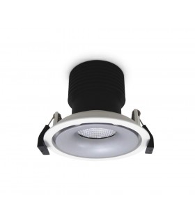 LED Recessed Round Downlight, White/Silver, 40 deg. Beam Angle, 780lm, 4000K, IP20, DRIVER NOT INC. - 2