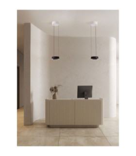 Afi Cylindrical Pendant Ceiling Light Black Sensor Dimmable LED 24W 1712lm 3000K-2