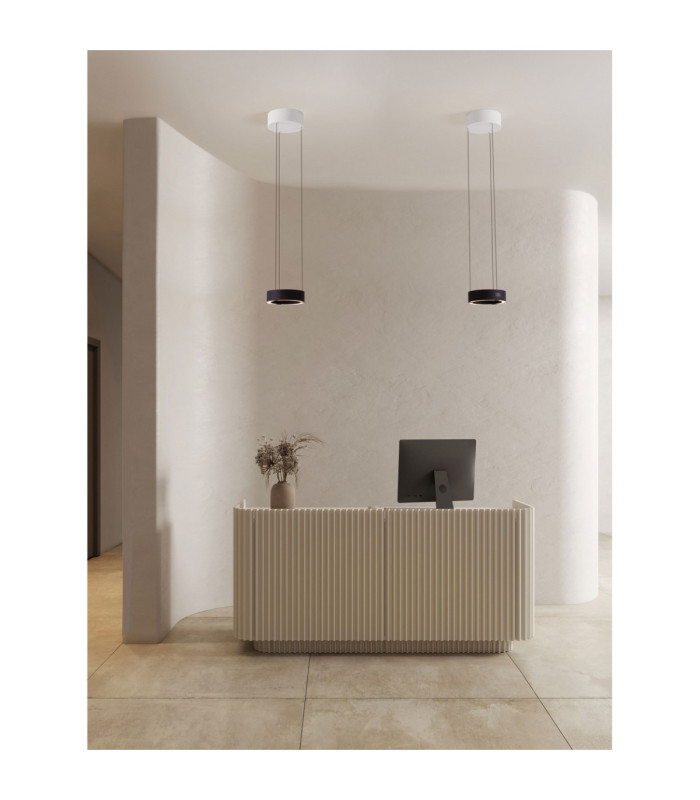 Afi Cylindrical Pendant Ceiling Light Black Sensor Dimmable LED 24W 1712lm 3000K-2