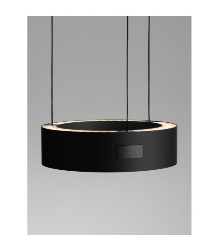 Afi Cylindrical Pendant Ceiling Light Black Sensor Dimmable LED 24W 1712lm 3000K-5