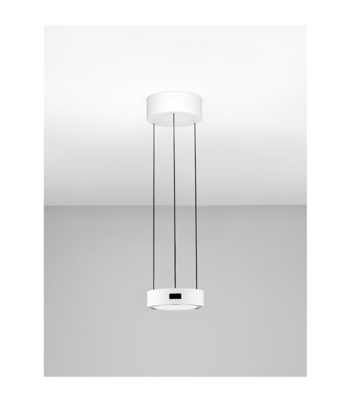 Afi Cylindrical Pendant Ceiling Light White Sensor Dimmable LED 24W 1712lm 3000K-3