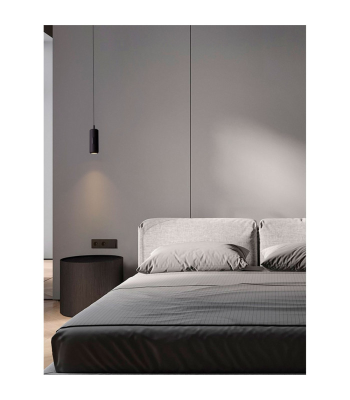 Afi Slim Pendant Ceiling Light Black Sensor Dimmable LED 12W 743lm 3000K-2