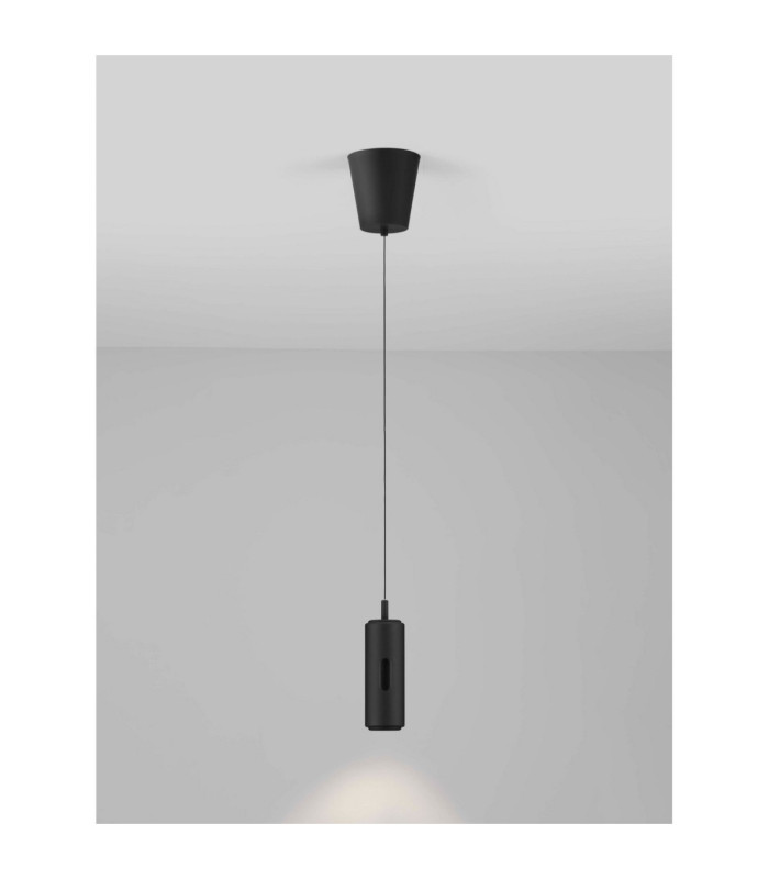 Afi Slim Pendant Ceiling Light Black Sensor Dimmable LED 12W 743lm 3000K-4