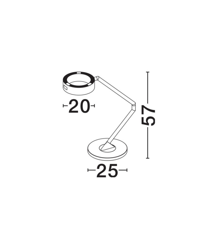 Afi Desk Task Lamp White Sensor Dimmable LED 23W 1853lm 3000K-7