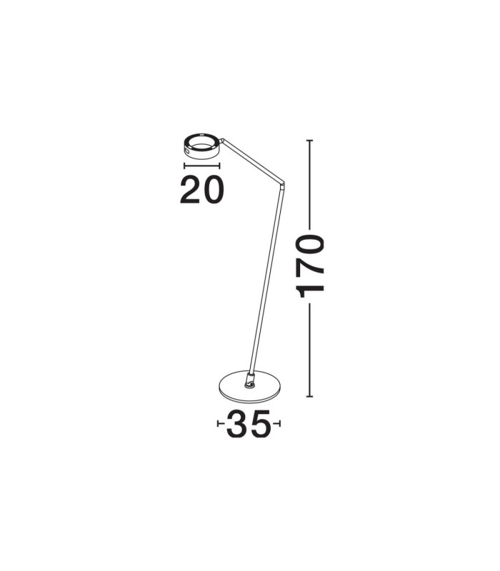 Afi Task Floor Lamp Black Sensor Dimmable LED 23W 1853lm 3000K-7
