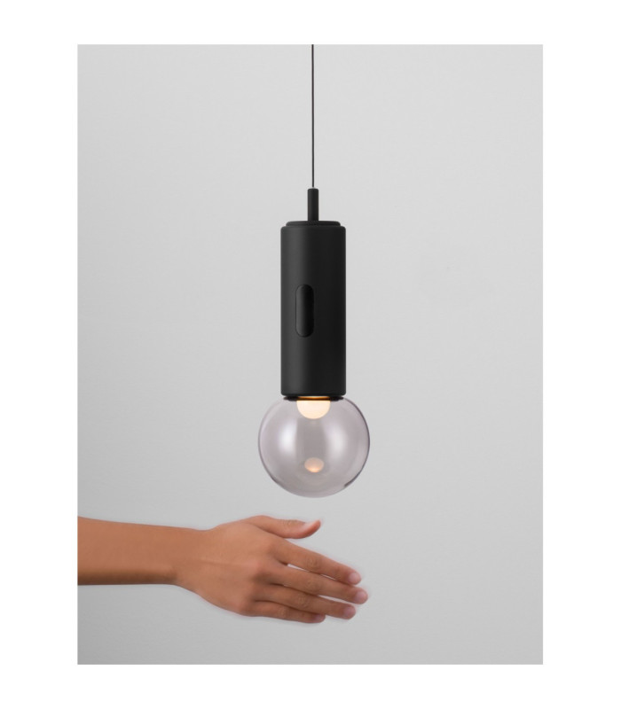 Chronos Slim Pendant Ceiling Light Black Sensor Dimmable LED 11W 763lm 3000K-7