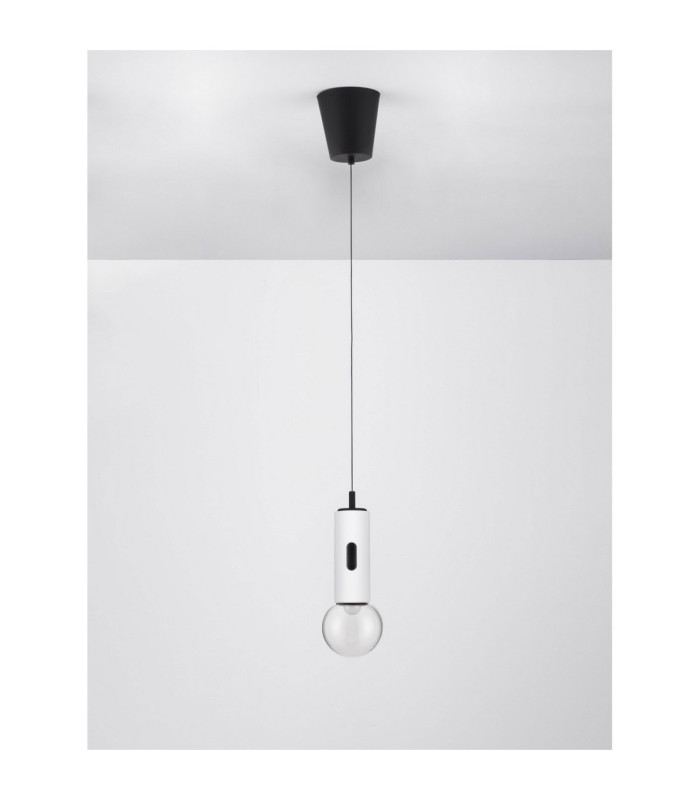 Chronos Slim Pendant Ceiling Light White Sensor Dimmable LED 11W 763lm 3000K-3