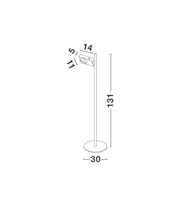 Kedros Floor Lamp White Touch Dimmable LED 9W 717lm 3000K-7