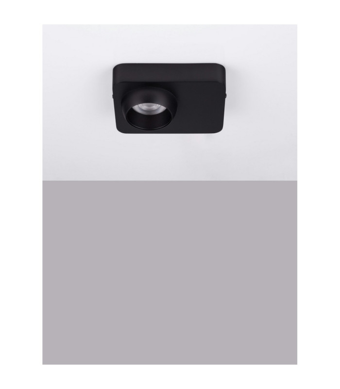 Kedros Semi Flush Ceiling Light Black LED 9W 717lm 3000K-3
