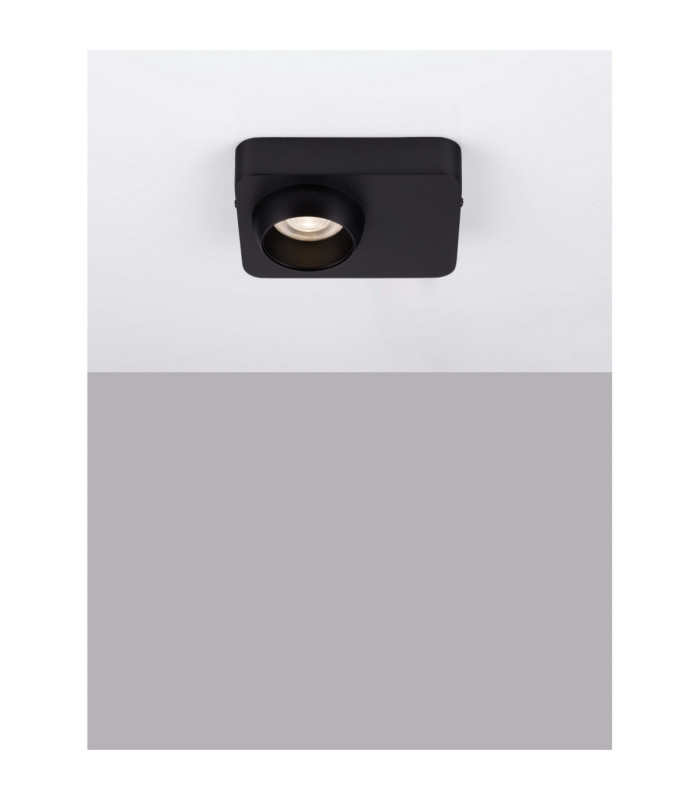 Kedros Semi Flush Ceiling Light Black LED 9W 717lm 3000K-4
