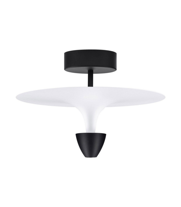 Topio Semi Flush Ceiling Light Sandy Black White LED 11W 908lm 3000K-1