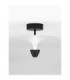 Topio Semi Flush Ceiling Light Sandy Black White LED 11W 908lm 3000K-4