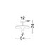 Topio Semi Flush Ceiling Light Sandy Black White LED 11W 908lm 3000K-7