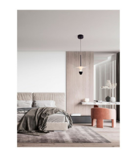 Topio 26cm Pendant Ceiling Light Sandy Black White LED 11W 908lm 3000K-2