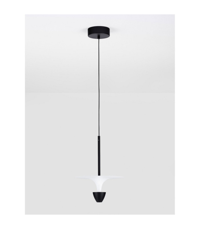 Topio 26cm Pendant Ceiling Light Sandy Black White LED 11W 908lm 3000K-3