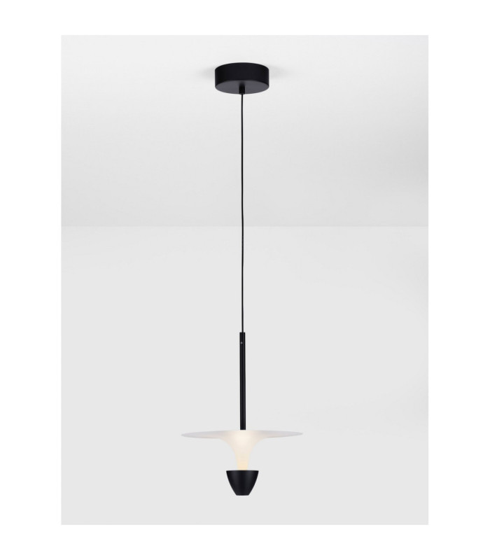 Topio 26cm Pendant Ceiling Light Sandy Black White LED 11W 908lm 3000K-4