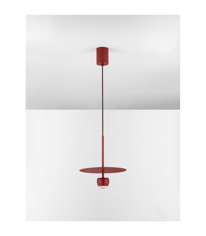 Edem Pendant Ceiling Light Red LED 8W 590lm 3000K-3