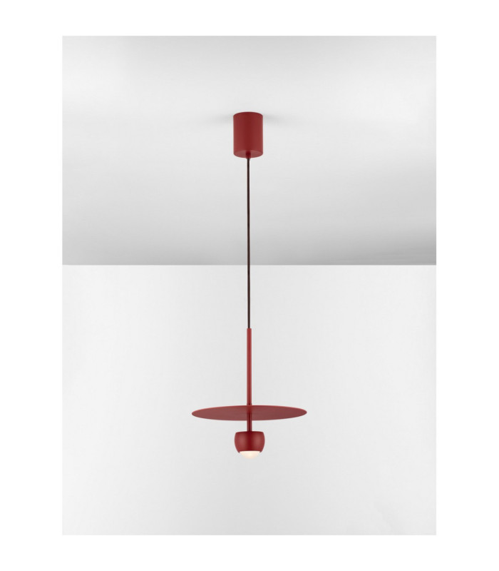 Edem Pendant Ceiling Light Red LED 8W 590lm 3000K-4