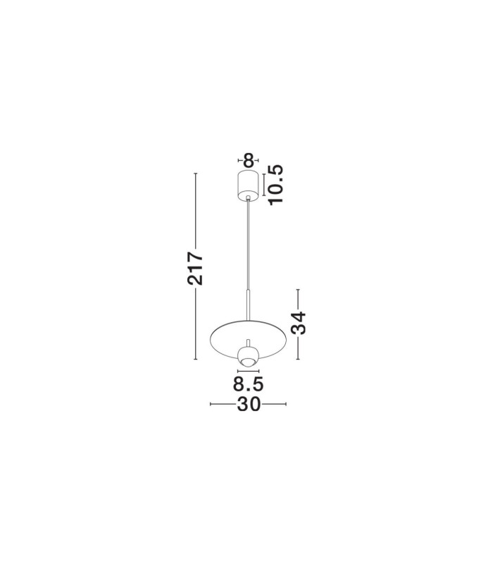 Edem Pendant Ceiling Light Red LED 8W 590lm 3000K-6